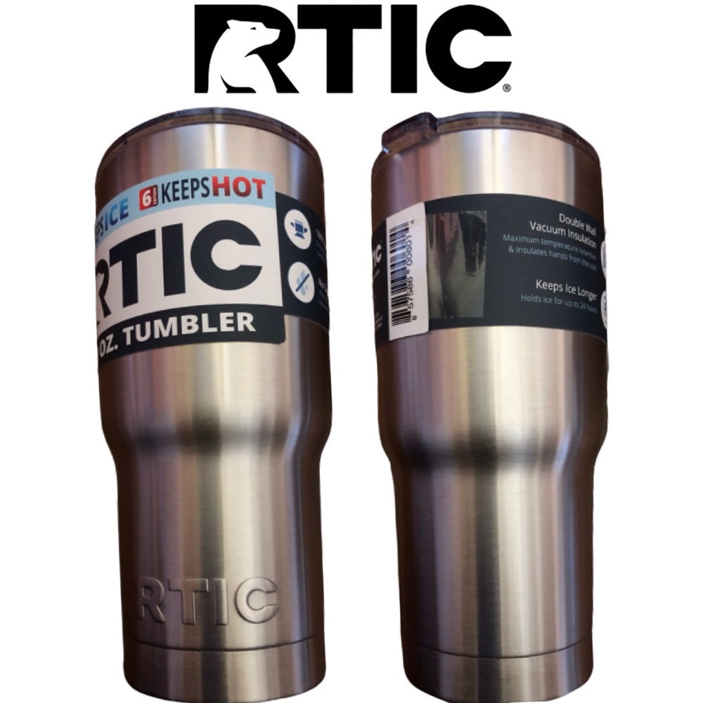 NEW RTIC 20oz. Stainless Steel Tumbler Vacuum Insulated, Splash Proof Lid